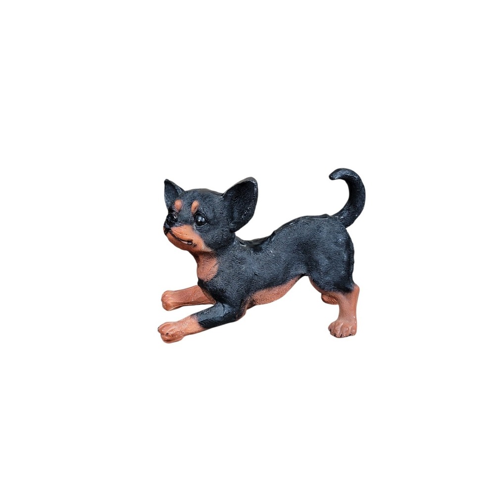 Cold-cast Polyresin Chihuahua Puppy Piggy Bank